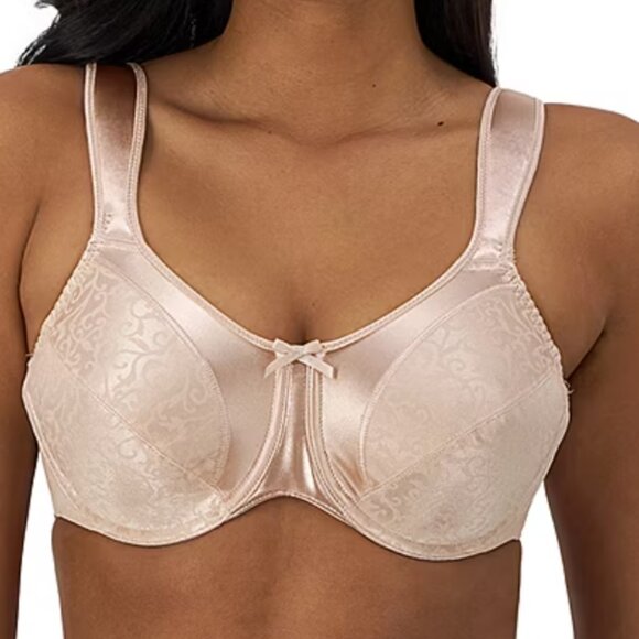 Bali Satin Tracings Minimizer Bra 42D Women Full Coverage Underwire New 3562 - Picture 1 of 14